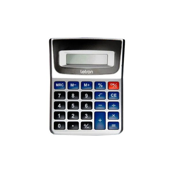 CALCULADORA DE MESA 8 DIGITOS PRATA OFFICE- LETRON
