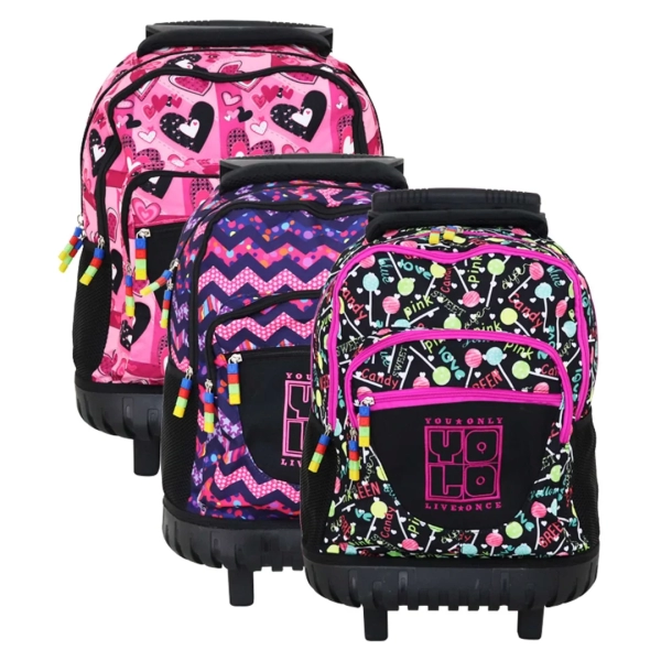 MOCHILA INFANTIL YOLO COM GARRAFA