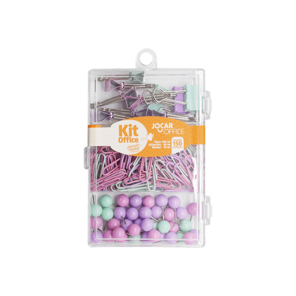 KIT OFFICE PRENDEDORES ALFINETE, CLIPS E PRENDEDOR JOCAR OFFICE