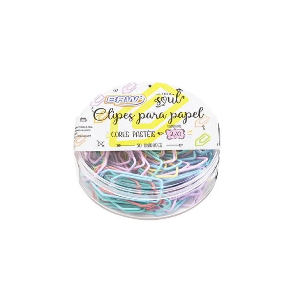 CLIPS P/PAPEL N2/0 PASTEL BRW PO0050 QTD. 6.00 PO